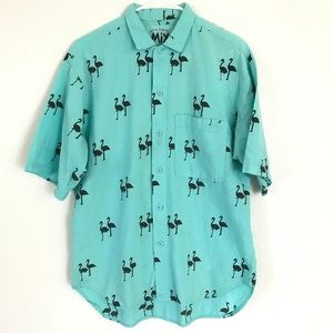 Vintage 90’s Flamingo Button Up Shirt Size M.